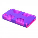 Wholesale iPhone 4 4S Hybrid Grip Case (Purple-Hotpink)